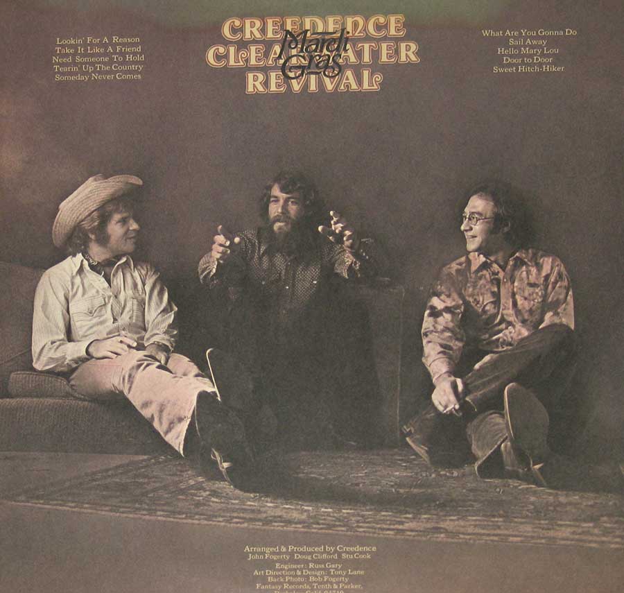 CCR CREEDENCE CLEARWATER REVIVAL - Mardi Grass 12" Vinyl LP Album back cover