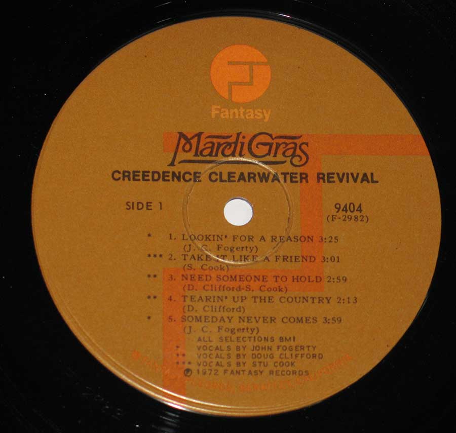 "Mardi Grass" Record Label Details: Fantasy 9404 / F-2982   ℗ 1972 Fantasy Records Sound Copyright