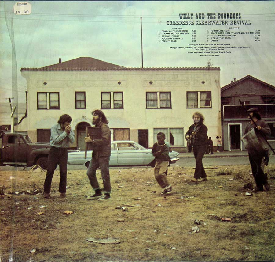 CREEDENCE CLEARWATER REVIVAL - Willy And The Poorboys 12" Vinyl LP Album  back cover