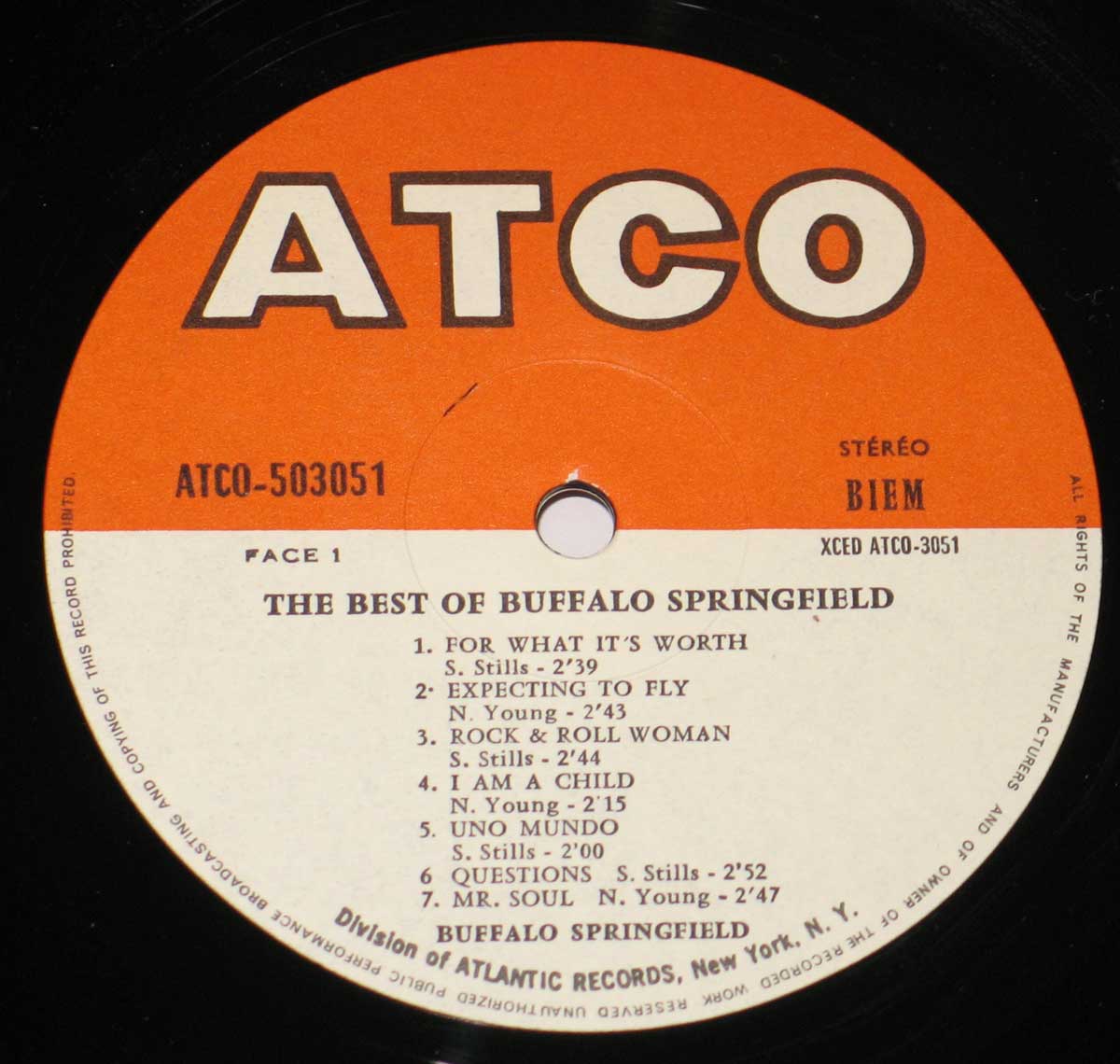 Photo of record 1 of BUFFALO SPRINGFIELD - Best of Buffalo Springfield 