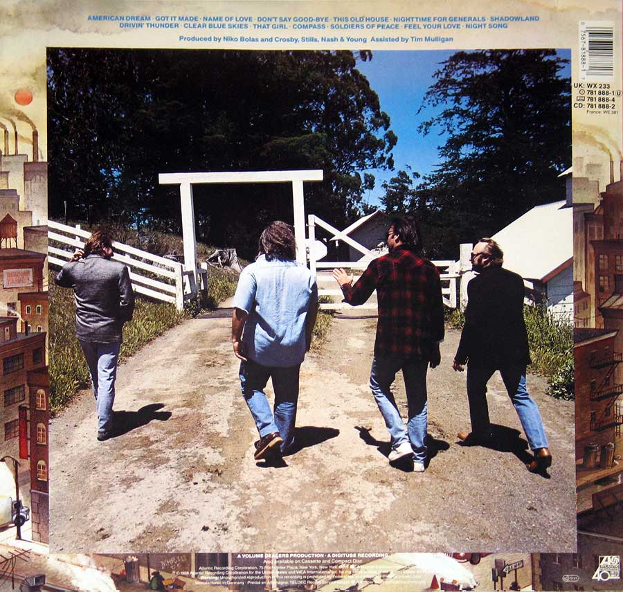 Photo of album back cover Crosby, Stills, Nash and Young - American Dream 12" Vinyl LP Album 