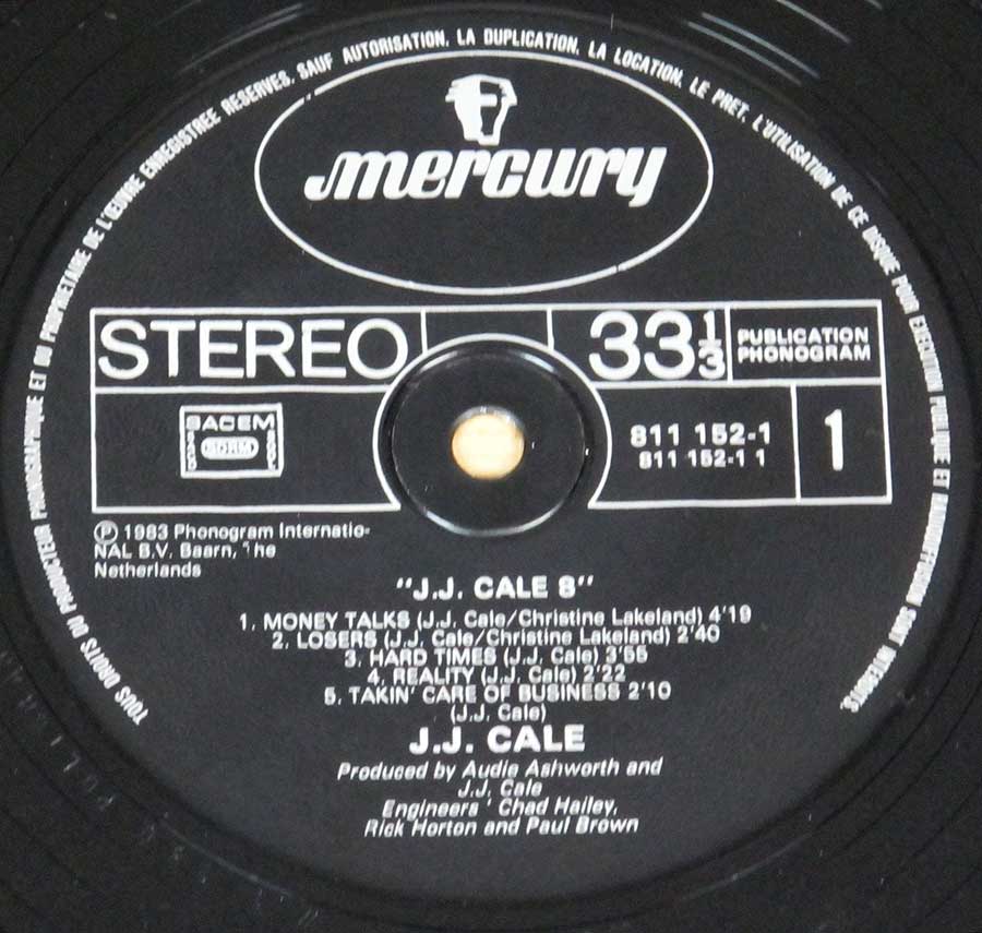 "8" Record Label Details: Black Colour MERCURY 811 152.1, SACEM, SDRM ℗ 1983 Phonogram International B.V. Barneveld Sound Copyright 