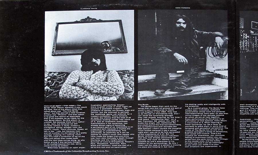 BYRDS - Untitled Gatefold Cover 12" Vinyl LP Album  inner gatefold cover