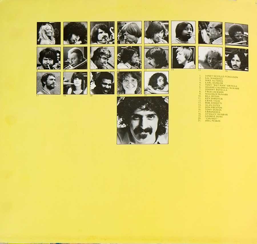 Photo of the left page inside cover FRANK ZAPPA & THE MOTHERS - Grand Wazoo Gatefold 12" LP Vinyl Album 