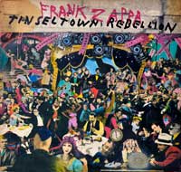 This album "FRANK ZAPPA - Tinsel Town Rebellion DLP FOC" is the double live LP album released by Frank Zappa in 1981. The album was conceived by Zappa after he scrapped the planned albums "Warts and All" and "Crush All Boxes", and it contains tracks that were intended for those albums.