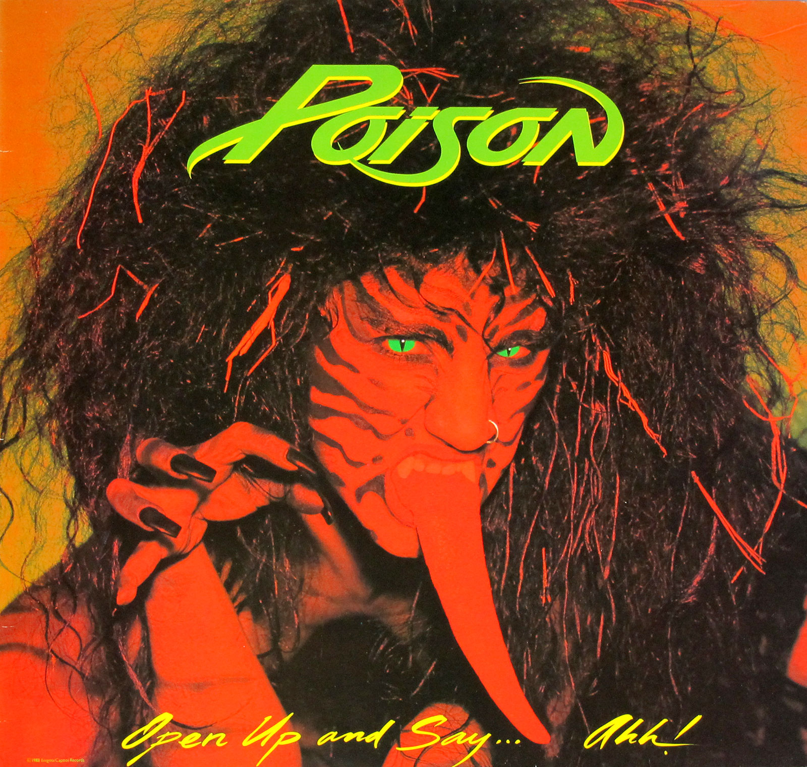 POISON Open Up And Say Ah album was banned retailers objected to this  sleeve on the grounds that it was too raunchy. Vinyl Album Gallery  #vinylrecords