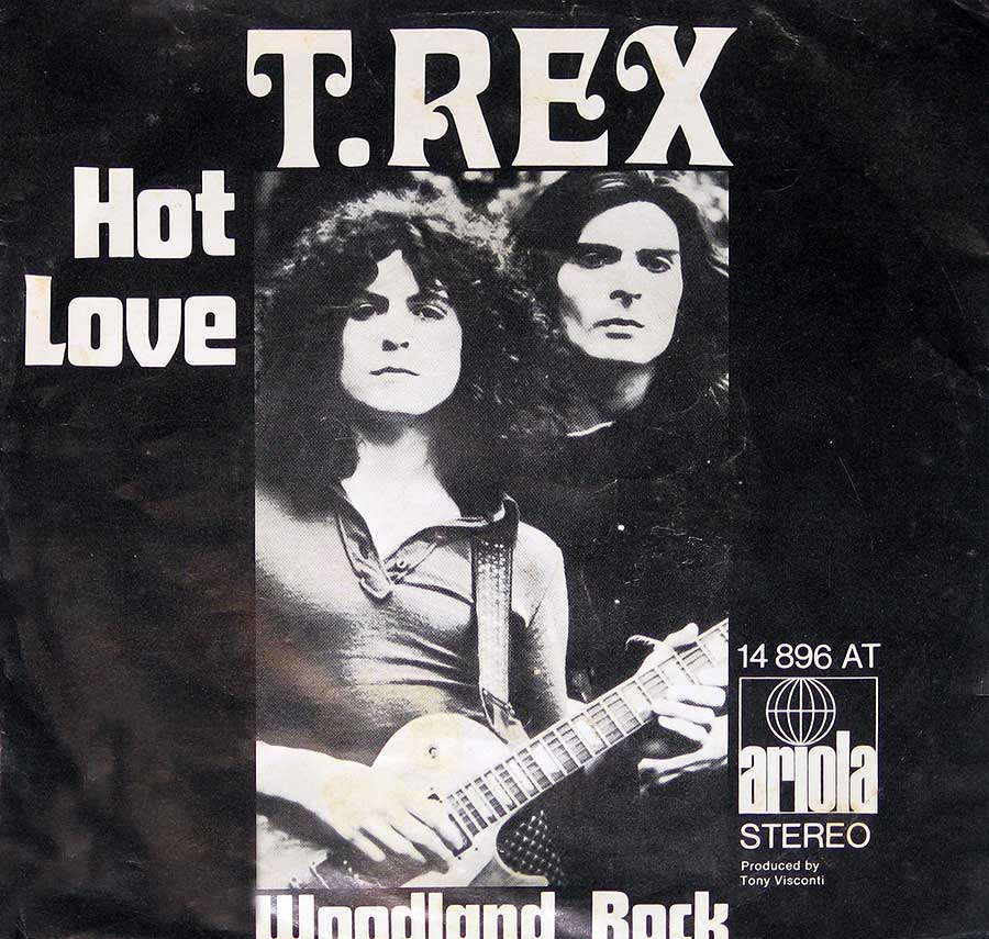 T.REX - Hot Love / Woodland Rock 7" Vinyl Single front cover https://vinyl-records.nl