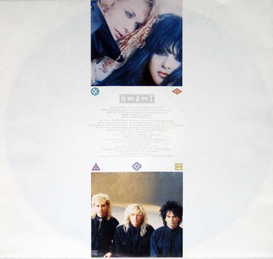 HEART - Bad Animals with Wilson sisters DMM 12" Vinyl LP Album custom inner sleeve
