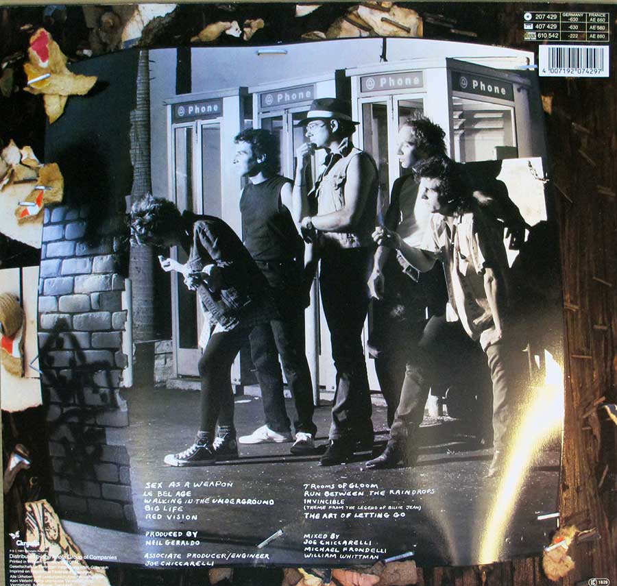 Album Back Cover  Photo of "PAT BENATAR - Seven the Hard Way"