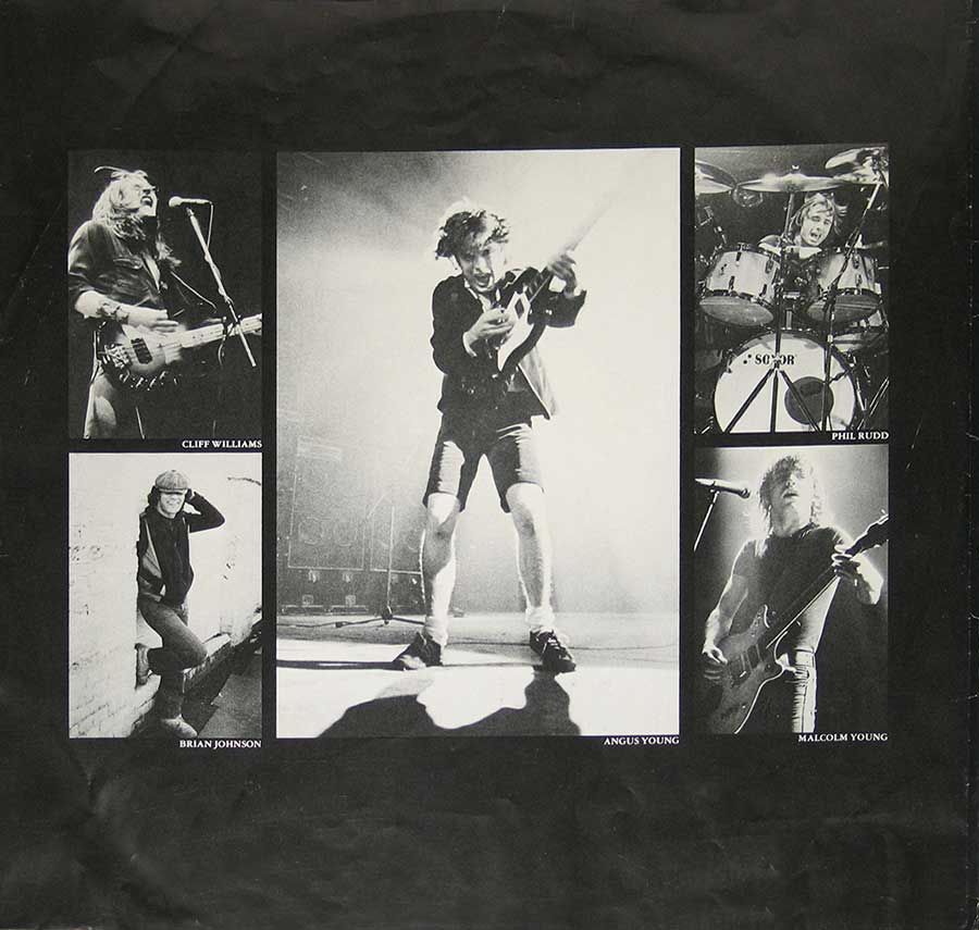 Photo of album back cover AC/DC - Back In Black 