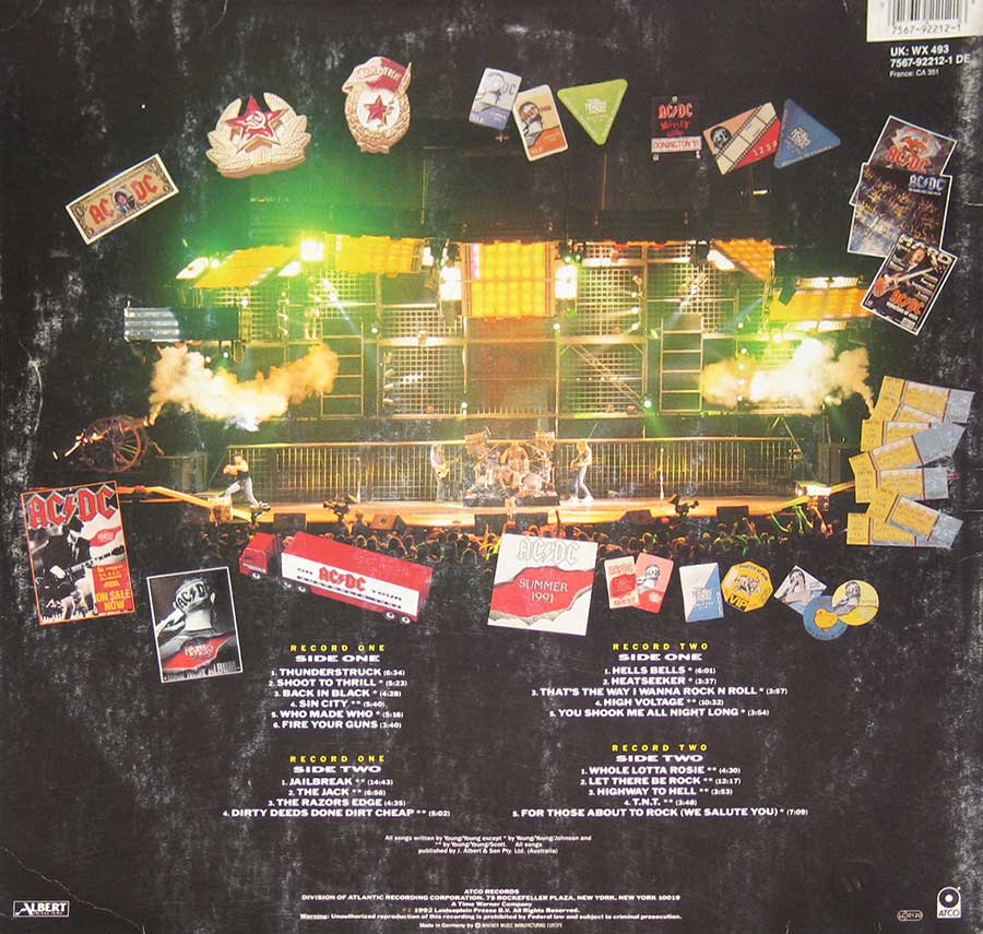 Photo of album back cover AC/DC - Live Special Collector's Edition Sexy Inner Cover 2LP 