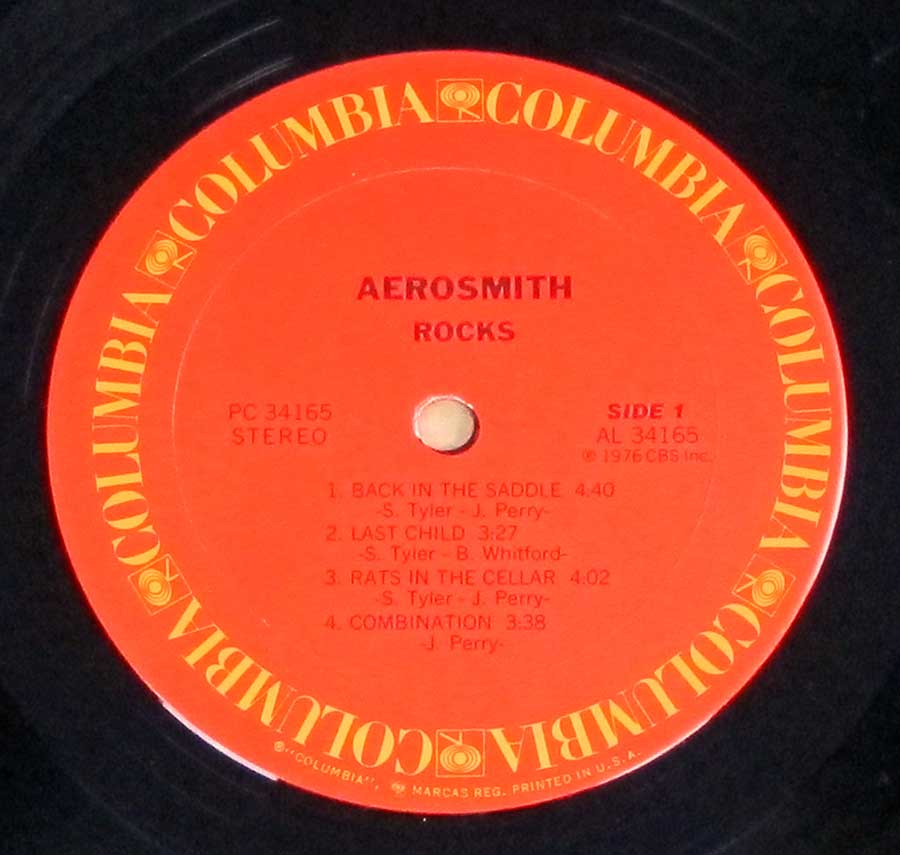 "Rocks" Red Colour Columbia Record Label Details: CBS AL 34165, Made in USA ℗ 1976 Sound Copyright 