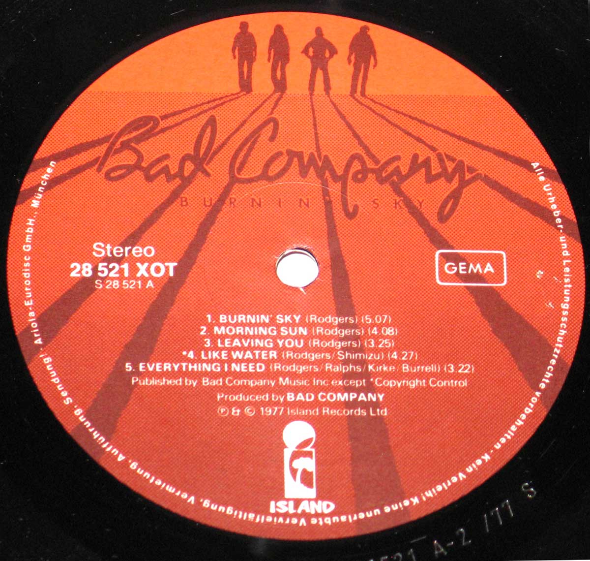 Close-up Photo of Record Label  