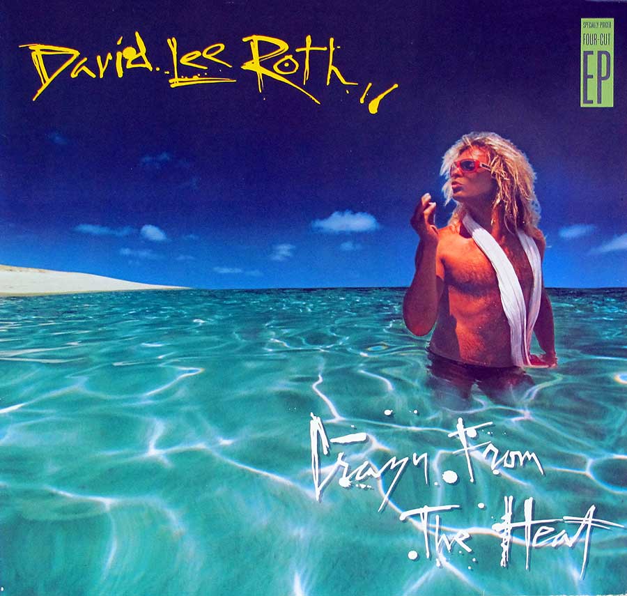 DAVID LEE ROTH - Crazy From The Heat 4-Track 12" Vinyl LP Album front cover https://vinyl-records.nl