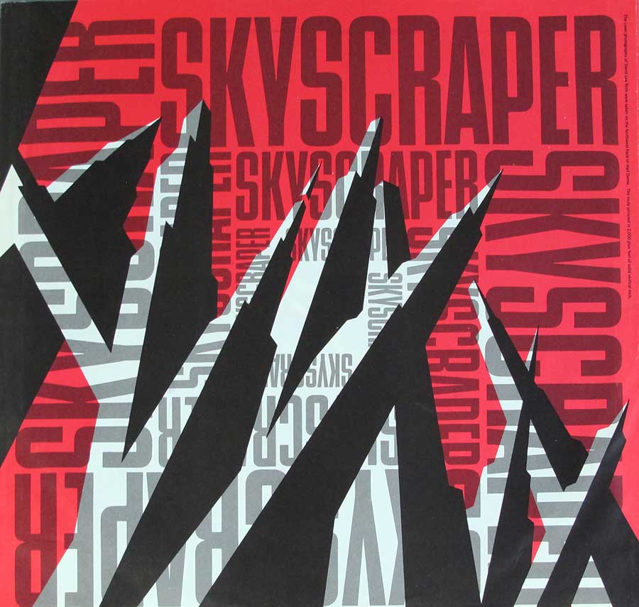DAVID LEE ROTH - Skyscraper with Steve Vai 12" Vinyl LP Album custom inner sleeve