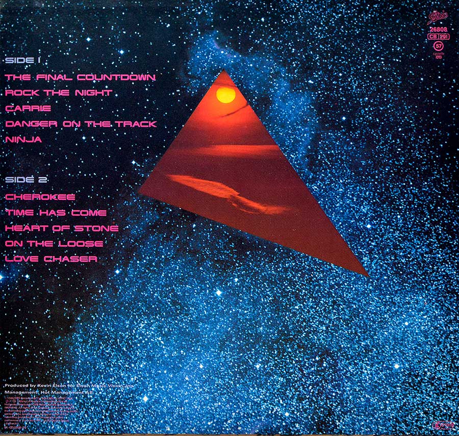 Photo Of The Back Cover Europe - Final Countdown 