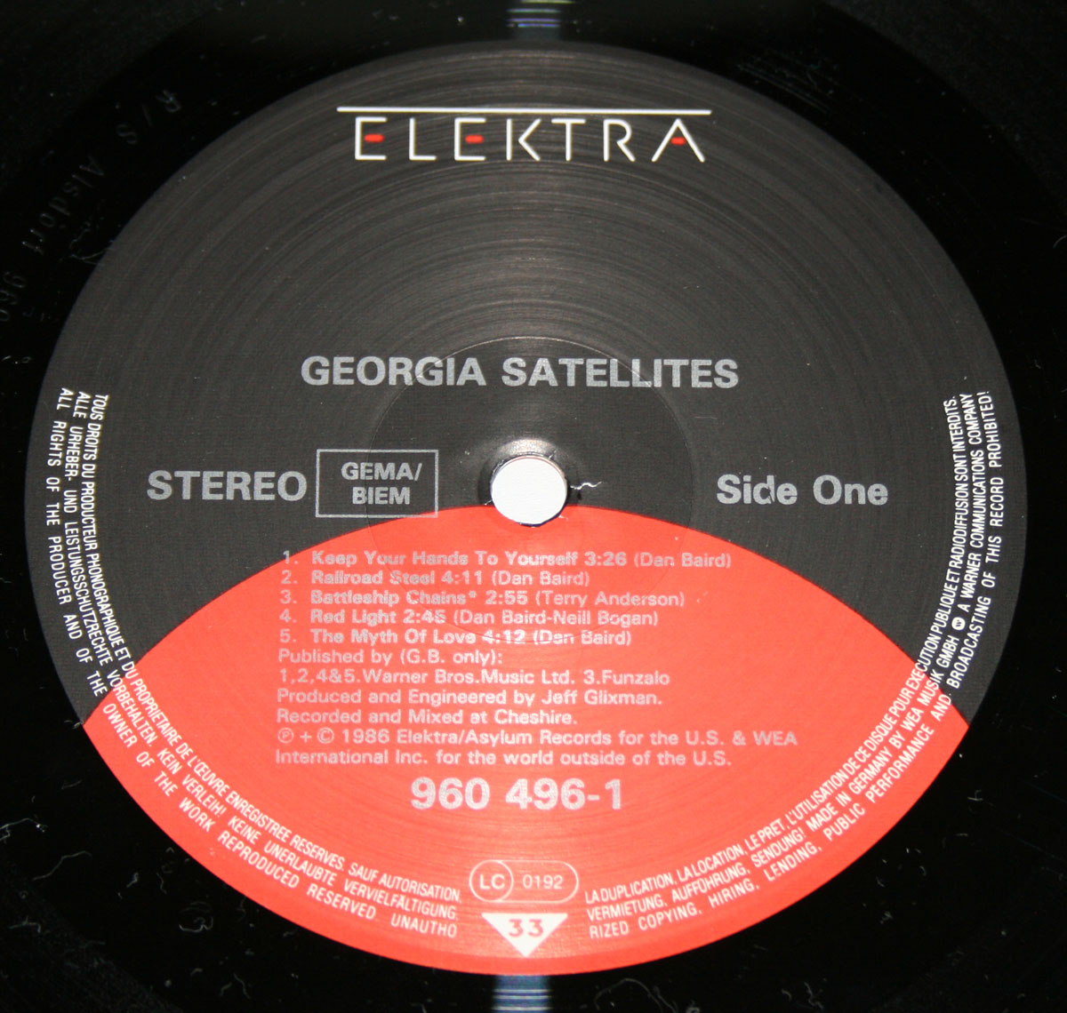 High Resolution Photo #3 GEORGIA SATELLITES Self-Titled Vinyl Record