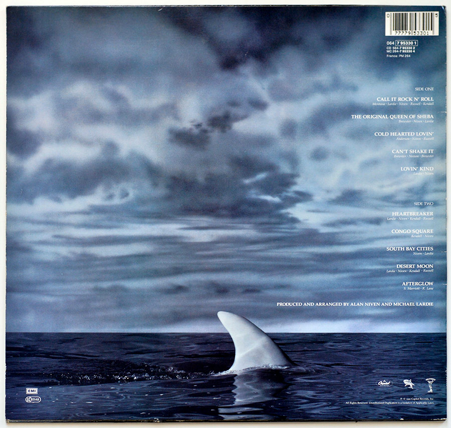 Photo of album back cover GREAT WHITE - Hooked 