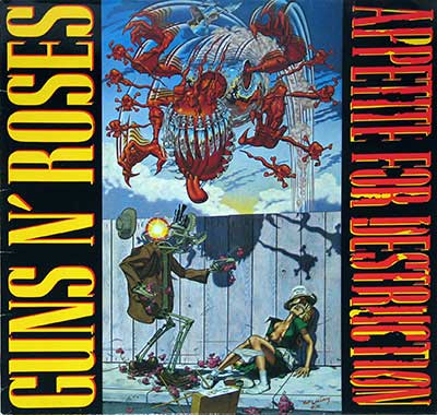 GUNS N' ROSES - Appetite for Destruction (Uncensored) album front cover vinyl record