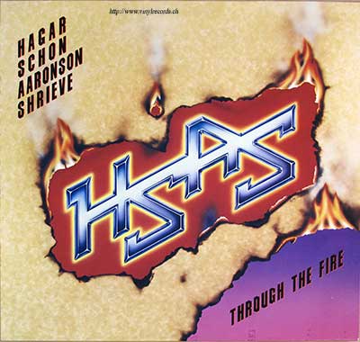 Picture Of HSAS Hagar Schon Aaronson Shrieve - Through The Fire 12" LP  album front cover