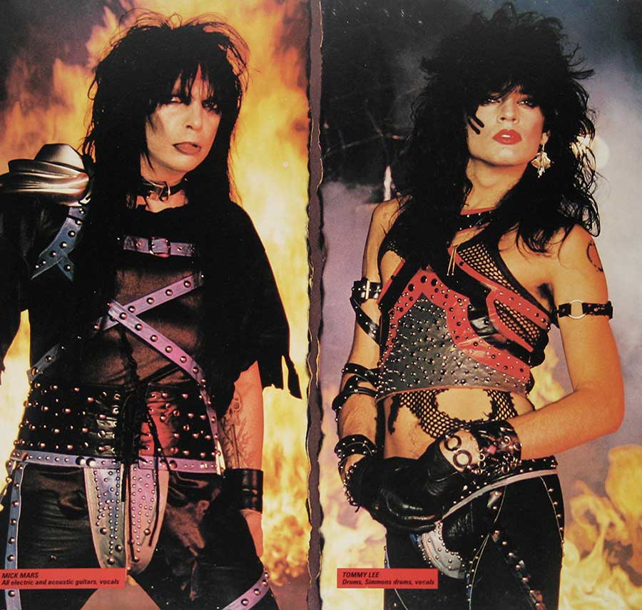 Photo of the right page inside cover MÖTLEY CRÜE - Shout At The Devil Gatefold Cover 12" Vinyl LP Album 