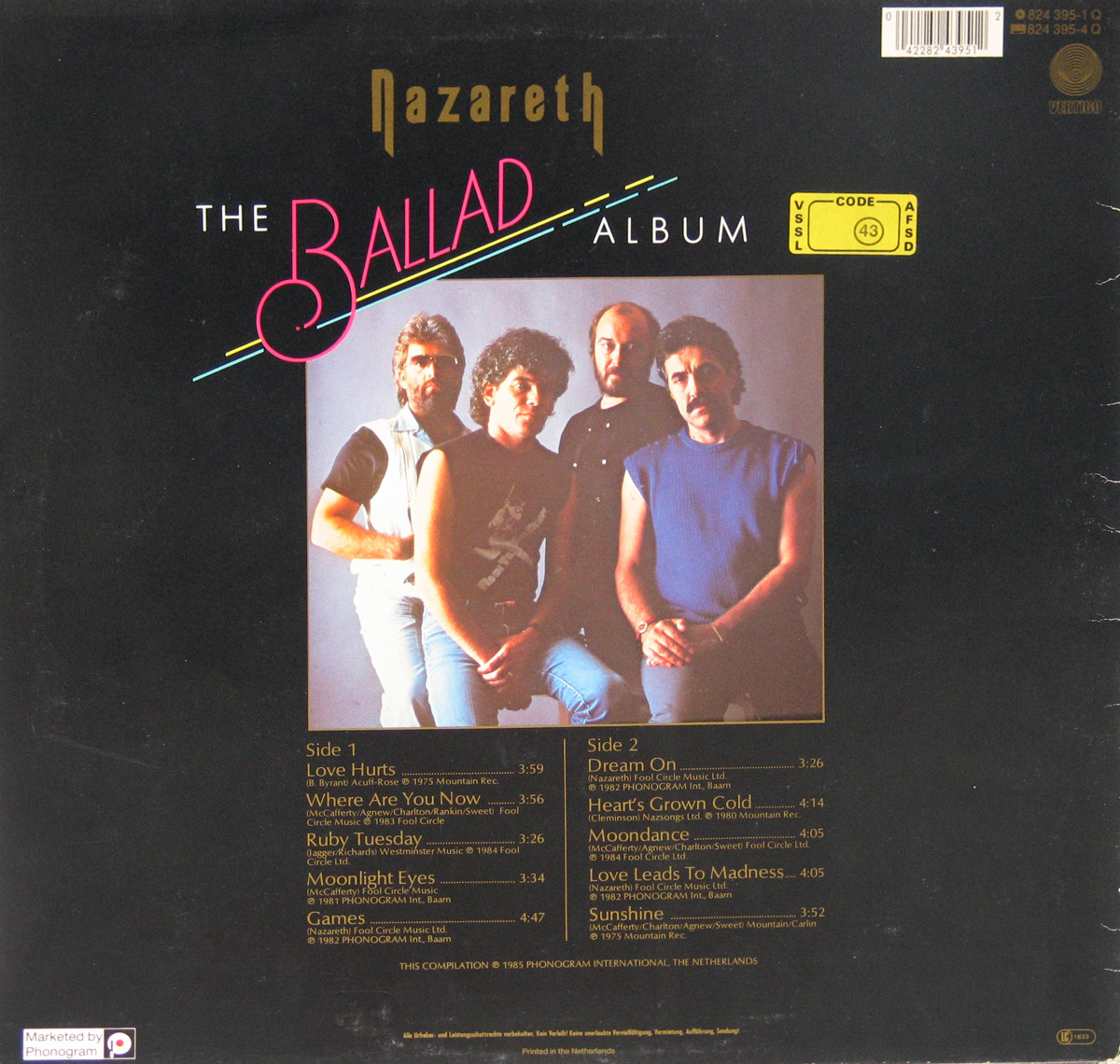 High Resolution Photo of Nazareth The Ballad Album  