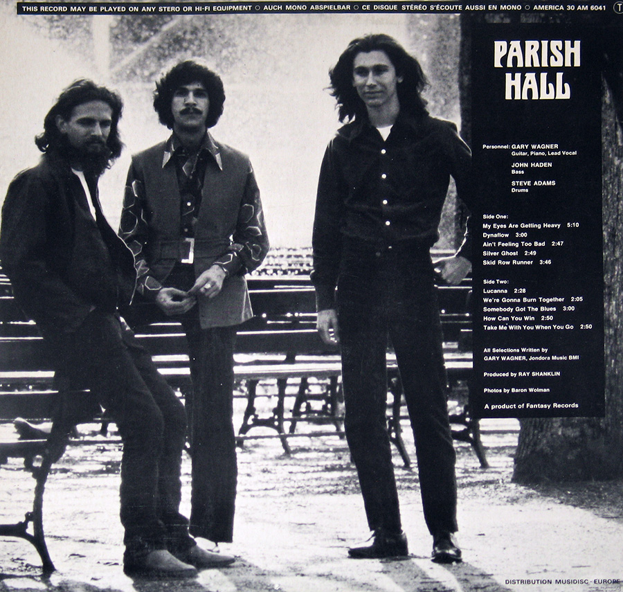 Photo of album back cover Parish Hall - self-titled 12" VINYL LP ALBUM