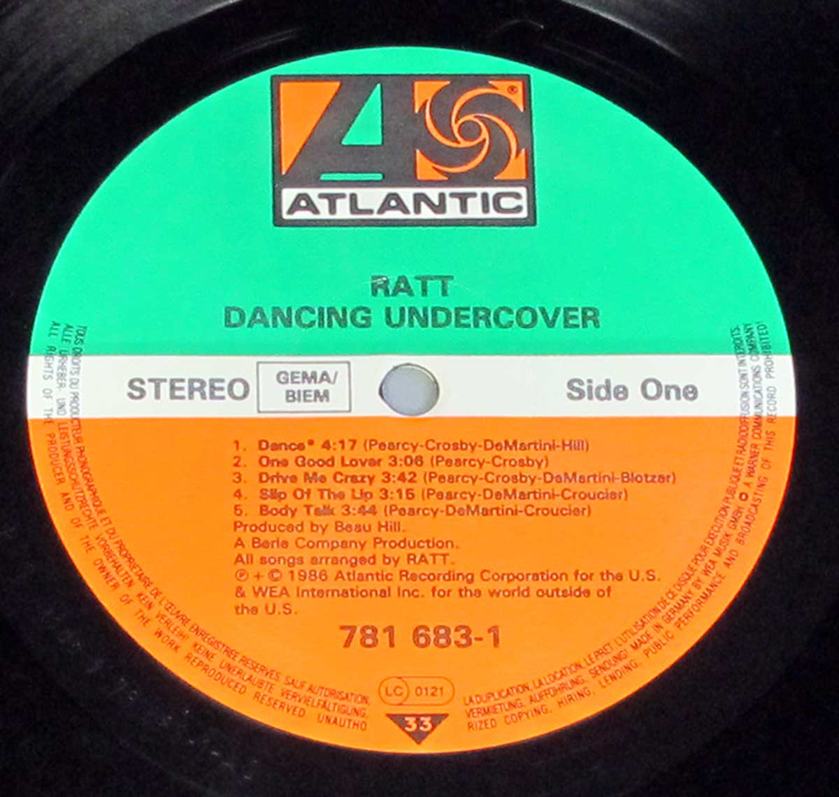 Photo of record 1 of RATT - Dancing Undercover  