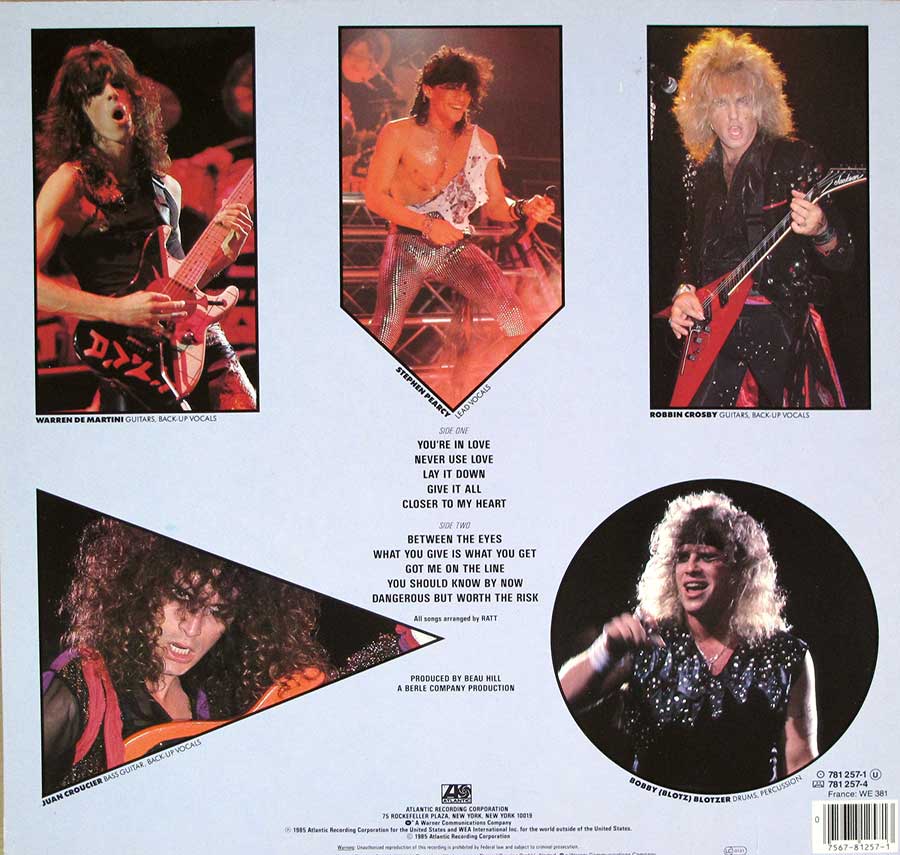 Photo of album back cover RATT - Invasion of your Privacy