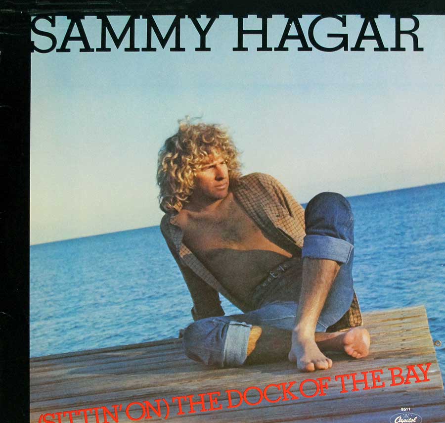 SAMMY HAGAR - Sittin On The Dock Of The Bay Orig USA Release 12" MAXI-SINGLE VINYL front cover https://vinyl-records.nl