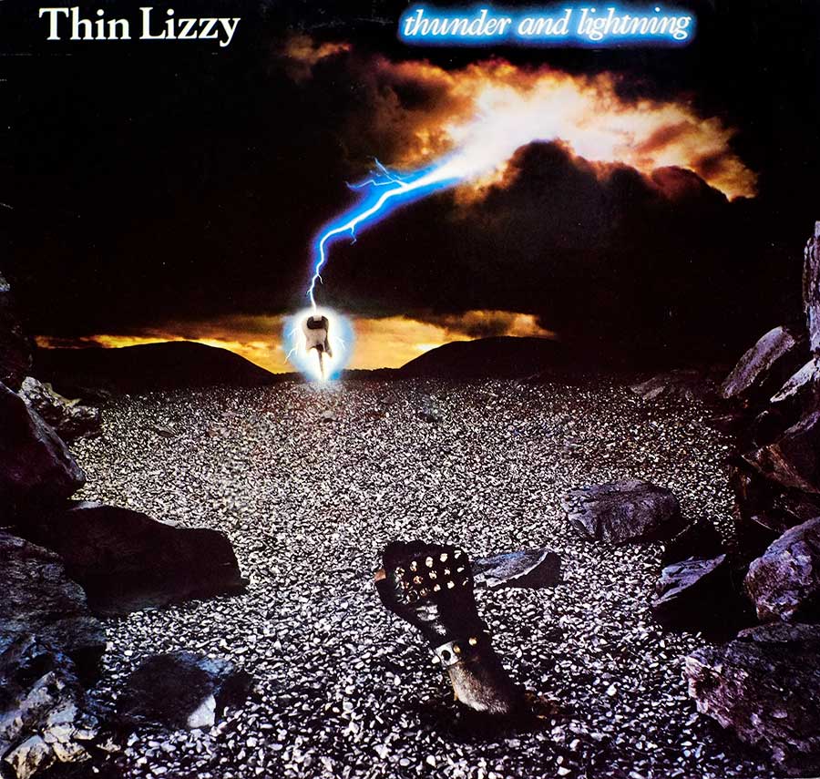 THIN LIZZY - Thunder And Lightning 12" LP VINYL Album front cover https://vinyl-records.nl