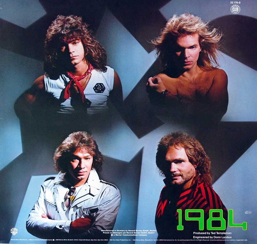 Photo of album back cover VAN HALEN 1984 CLUB EDITION 12" LP Vinyl Album