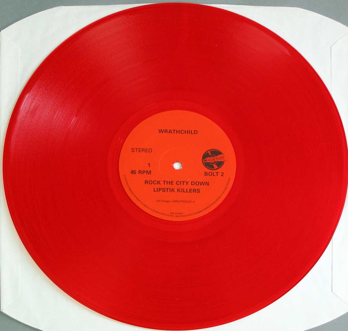 Photo of "WRATHCHILD - Stackheel Strutt" 12" LP Record on Red Vinyl