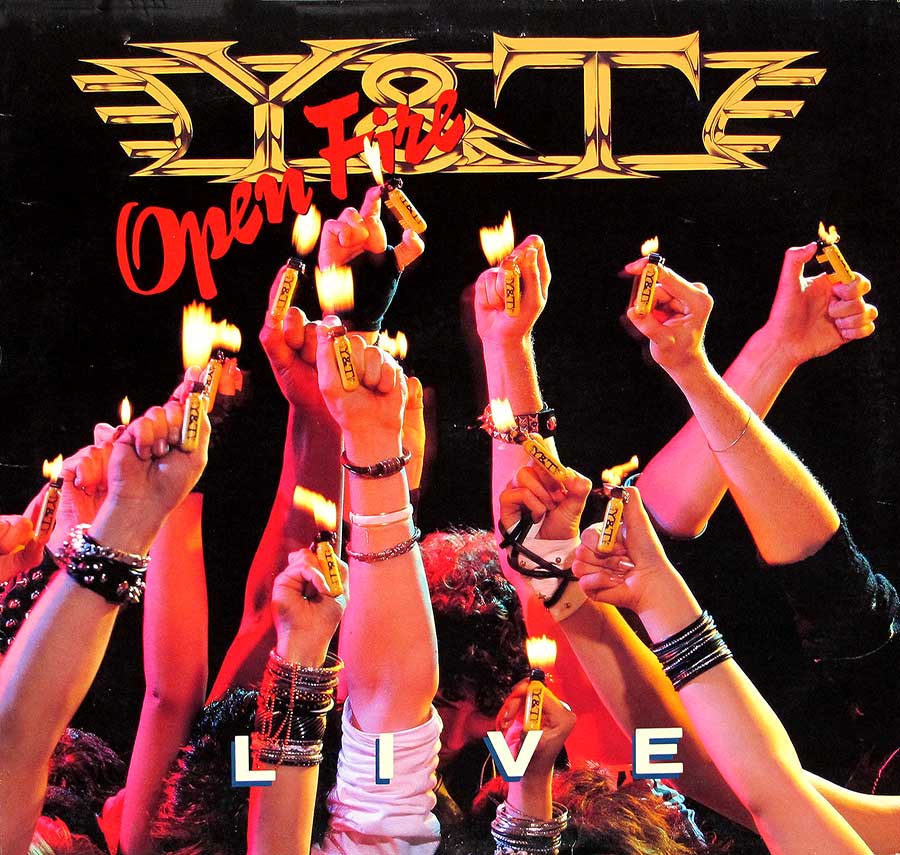 Y & T - Open Fire Live USA Release 12" LP Vinyl Album album front cover