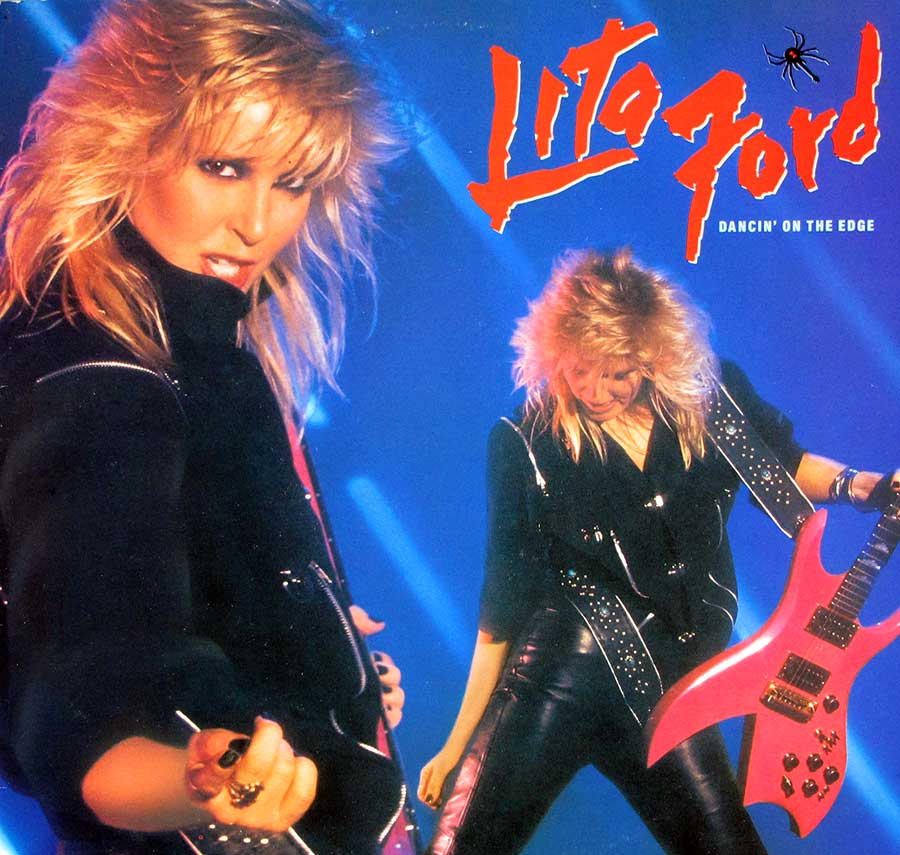 LITA FORD - Dancin' On The Edge Netherlands Release 12" Large full page photo of Lita Ford on the front cover LP Vinyl Album front cover https://vinyl-records.nl