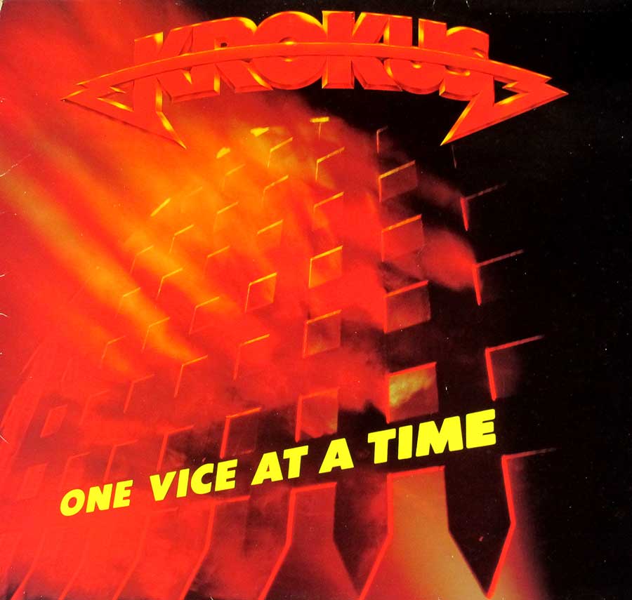 KROKUS - One Vice At A Time Swiss Release 12" LP VINYL ALBUM
 front cover https://vinyl-records.nl