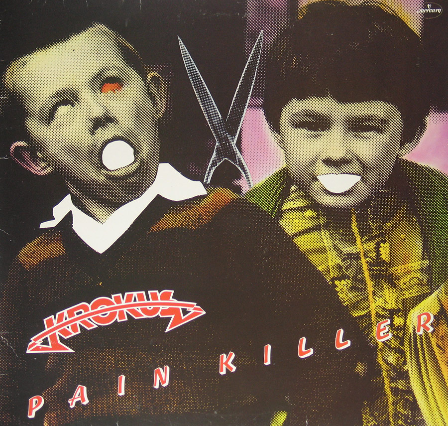 large album front cover photo of: Krokus - Painkiller Swiss prog hard rock 