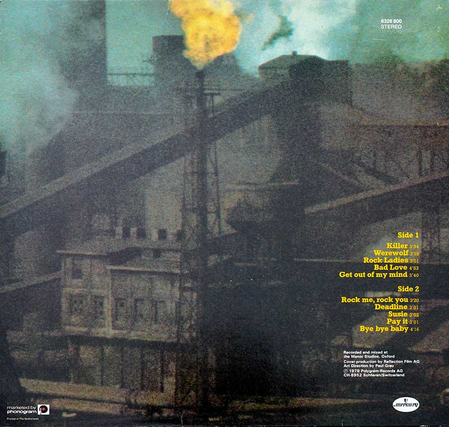 KROKUS - Pay It In Metal 12" Vinyl LP Album  back cover