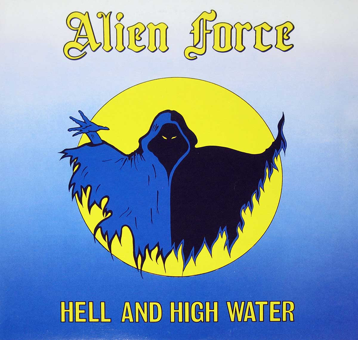 High Resolution Photo Album Front Cover of Alien Force - Hell and High Water https://vinyl-records.nl