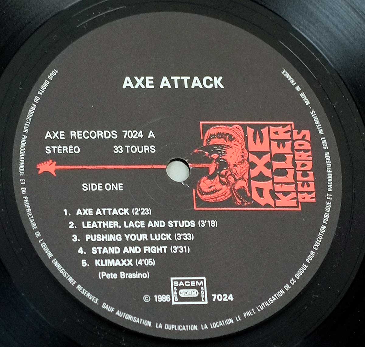 Photo of 12" LP Record Side One AXE ATTACK, Guitar Pete's  – Nightmare  Vinyl Record Gallery https://vinyl-records.nl//