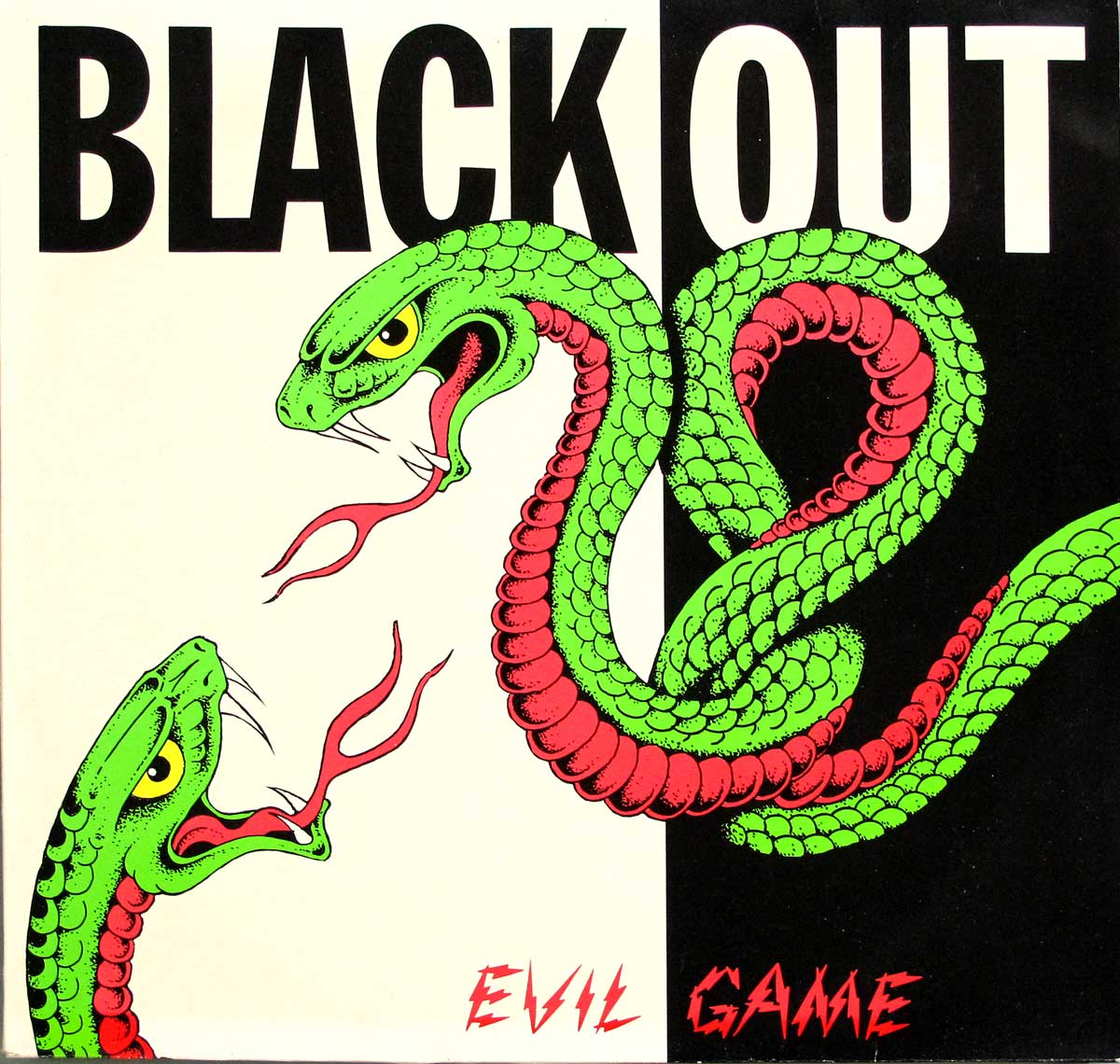 High Resolution Photo Album Front Cover of BLACK OUT - Evil Game https://vinyl-records.nl