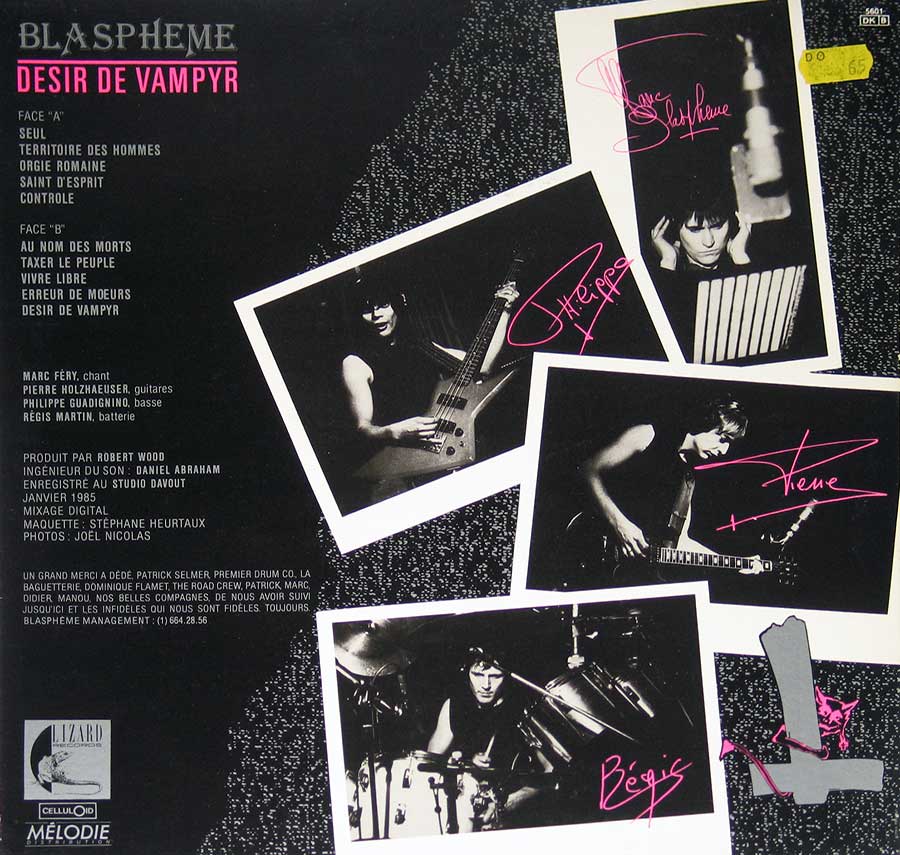 High Resolution Photo Album Back Cover of Blaspheme - Desir de Vampyr https://vinyl-records.nl