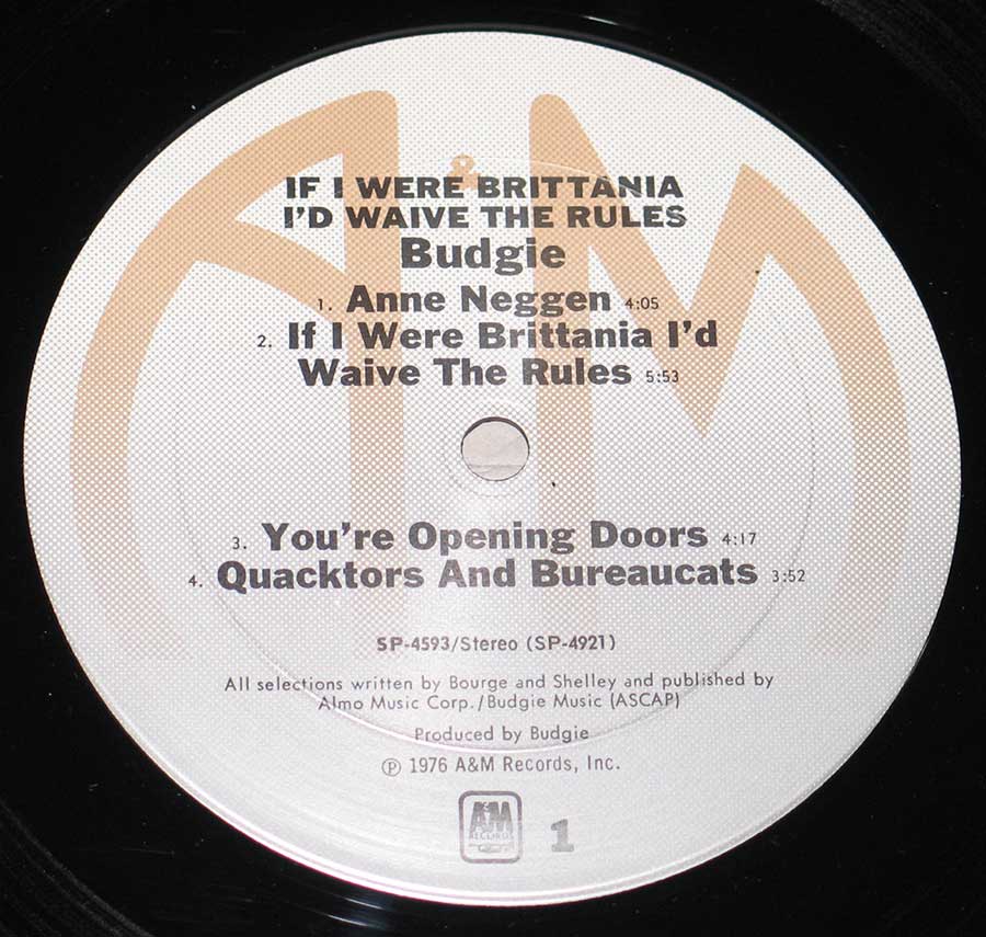 "If I Were Brittania I'd Waive The Rules" Record Label Details:A&M Records SP 4593 ℗ 1976 A&M Records Inc Sound Copyright 