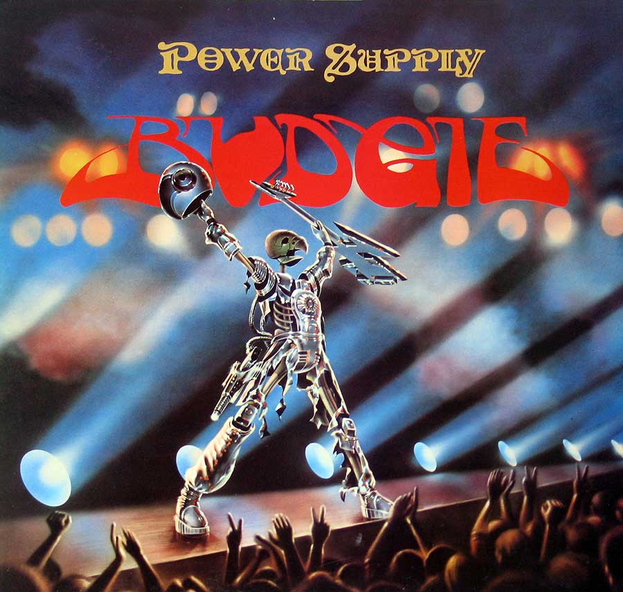 BUDGIE - Power Supply Insert Active 12" Vinyl LP Album front cover https://vinyl-records.nl