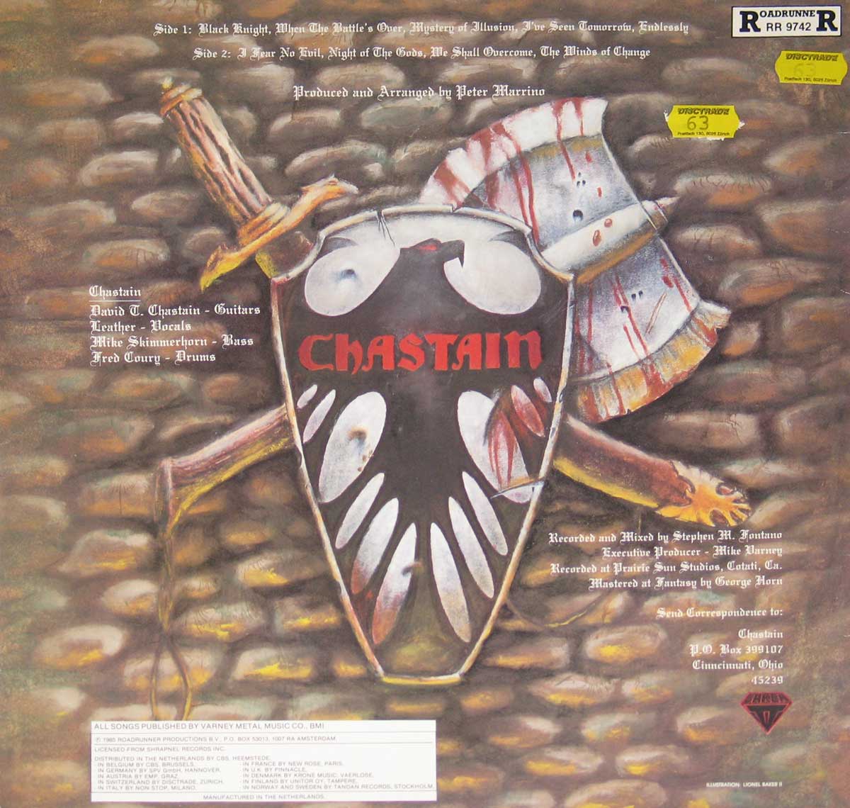 High Resolution Photo Album Back Cover of CHASTAIN - Mystery of Illusion https://vinyl-records.nl