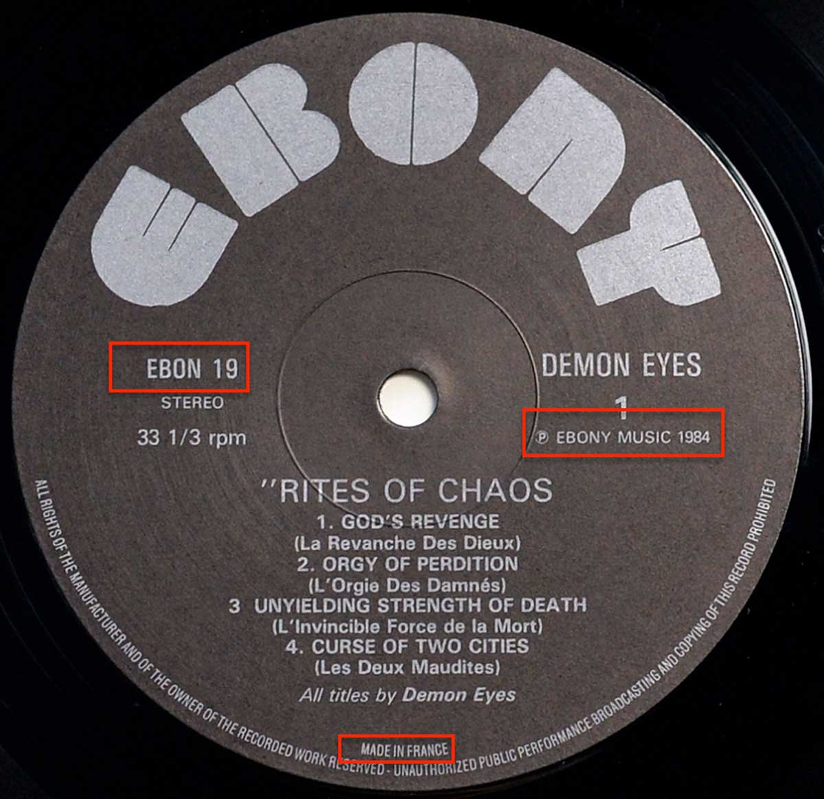 High Resolution Photo #20 DEMON EYES - Rites Of Chaos ( Ebony )  https://vinyl-records.nl 