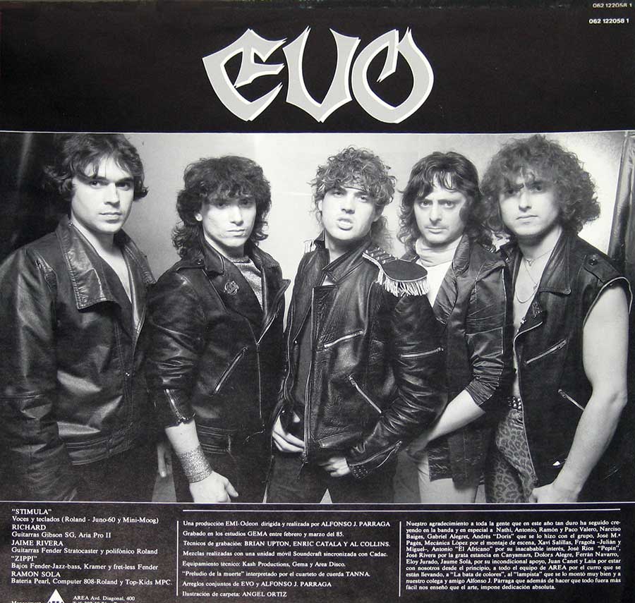 EVO - Duracion De Lo Eterno - Megarare Spanish Heavy Metal 12" VINYL LP ALBUM
 custom inner sleeve