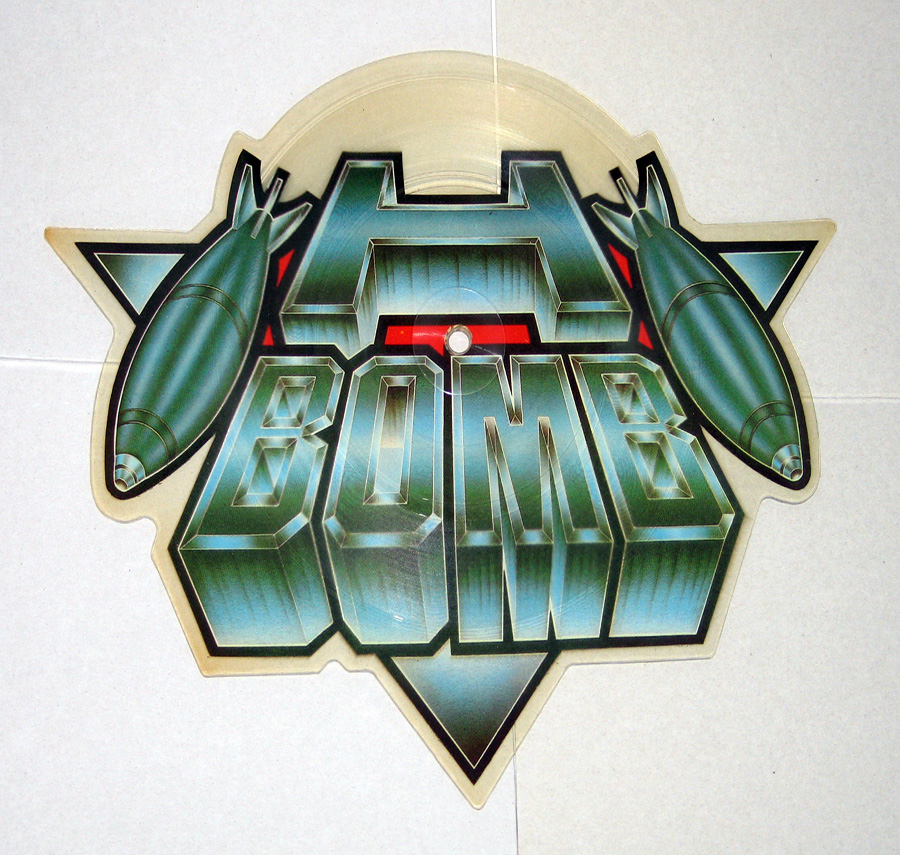Photo of Side One of H-BOMB - Stop the Lights / Space Station No 5 Shaped Picture Disc 