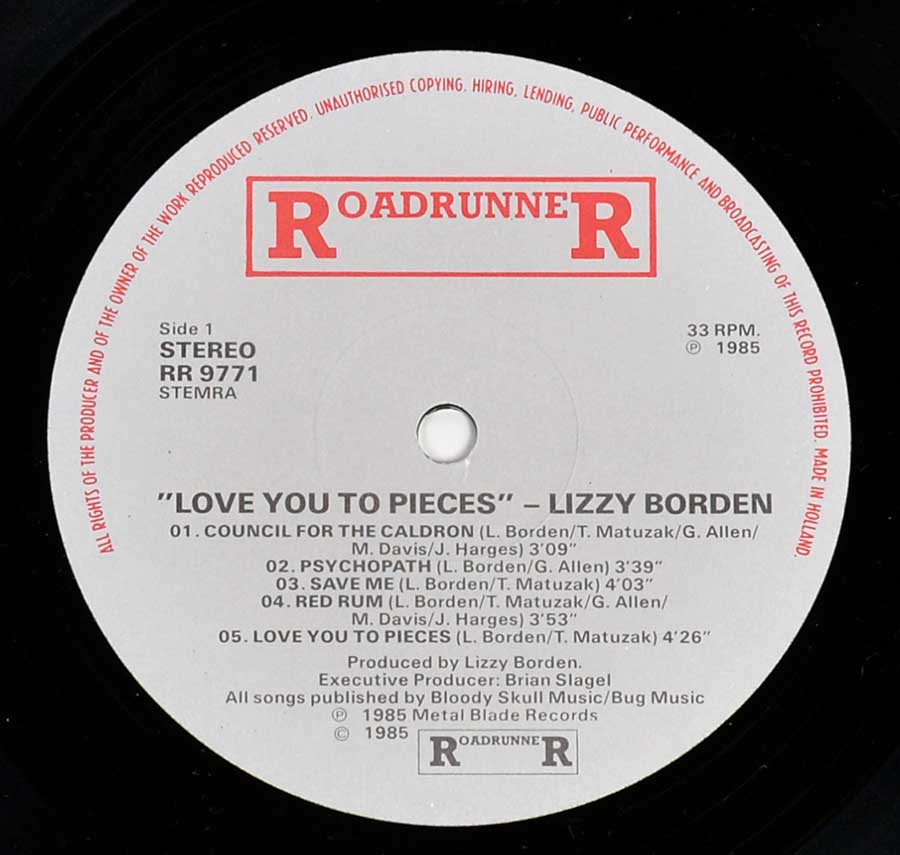 Close up "Love You To Pieces " Record Label Details:  RoadrunneR RR 9771 