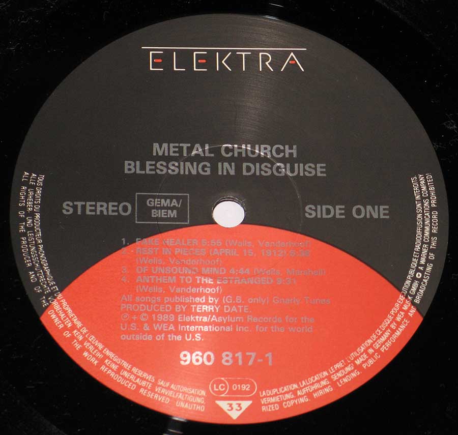 High Resolution Photo of METAL CHURCH - Blessing in Disguise 